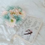 刺繍モモンガ柄母子手帳ケース
