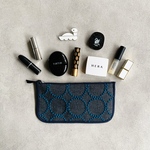 スキマに差し込むポーチ　L tambourine blue black mina perhonen