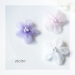 ふわふわお花のベビー＆キッズヘアクリップ