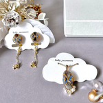 モロッカンタイル風アクセサリー　2024 クリスマスコフレピアス/イヤリング　ネックレス　ヘアクリップセット　揺れる　クリスマス　ギフト　プレゼント