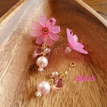 秋桜-コスモス-の2wayピアス