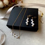 X'masコフレ＊期間限定無料ラッピング/クレオ淡水パールの2点セット/サージカルステンレス　ホリデーボックス2024