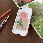 【和紙のお花のインナーシート】　ピンクローズ　スマホ　iPhone バラ　フラワー