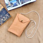 【ヌメ革】ポケットポシェット（ショルダー/サコッシュ/ミニバッグ/レザーバッグ/メンズ/レディース/プレゼント）ナチュラル