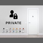 オシャレなプライベートルーム用サインステッカー#02 | PRIVATEROOM 個室マーク 私室 仕事部屋 おしゃれ 扉マーク ドアサイン シール 賃貸可