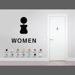 シンプルなトイレ用サインステッカー#01（女性用） | トイレマーク トイレサイン 女性用トイレ 女子トイレ 女子便所 扉マーク ドアサイン シール 賃貸可