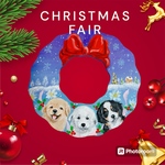 【値下げ】大型犬のクリスマスリース（パピィ）　木製リース　バーニーズ　ゴールデンレトリバー　グレートピレニーズ