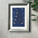 クリスマス　刺繍　フレーム　ビーズツリー