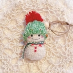 クリスマス雪だるまちゃん(ストラップ)☃️