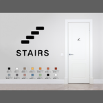 スマートな階段用サインステッカー | STAIRS 階段マーク 賃貸可