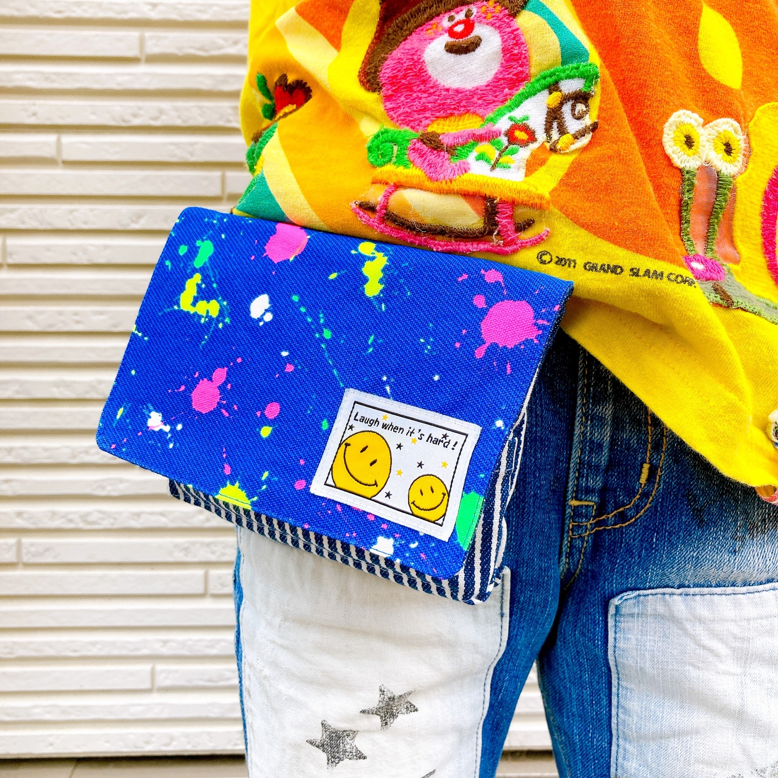 アメカジ移動ポケット 男の子🇺🇸カラフルポップなスプラッシュインク