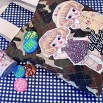 sa様ご予約カモフラティキちゃん×可愛いコットン生地/ミリタリートートバッグ