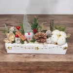 サンタ　クリスマスアレンジ　グレー　クリスマス　ウッドボックスアレンジ　クリスマスアレンジ　サンタウッドボックス　ボックス　ギフト　誕生日　プリザーブドフラワー　ドライフラワー　クリスマス2025