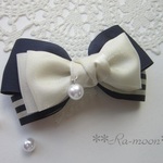**shiny ribbon**バレッタ（アイボリー）