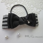 **shiny ribbon**ヘアゴム（ブラック）