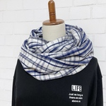 【冬到来セール15%off】綿100%スヌード＊ふわふわスノーホワイト＊播州織【送料無料】