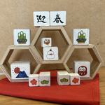 🎍お正月 節分  【 木製インテリア雑貨 】 置物 オーナメント 雑貨 小物 木製 インテリア 鏡餅 鬼