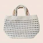 【在庫処分】インド刺繍リボンを使ったかぎ編みバッグ