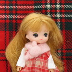 うさぎ襟巻き お子ちゃま 1/6サイズ 羊毛フェルト ピンク