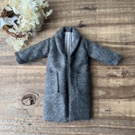 ショールカラーコート(グレー)  22cmドール服