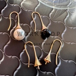 【4pcs】ベルフックピアス　ゴールド　