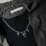 【 長さ指定可能 】ブラックハート🖤ネックレス