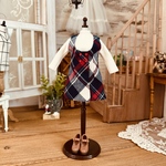 60’s fashion ロンドンガール(白×ネイビーチェック)No.S212-2411