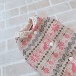 犬服S うさぎといちご ジャガード バックオープン(背中開き)✨送料無料✨