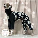 【イタグレ用犬服】お花柄がとっても可愛い♪フラワーフリースロンパース♡