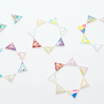 【マステ柄】さんかくピアス*２（バラ売・全16種）