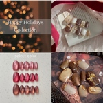 【holidays special box 選べるマグネット付き⭐︎】ネイルチップ　秋　冬　クリスマス　ホリデー　ニュアンス　マグネット　