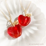 蜜林檎のネックレス(Apple pendant /フェイクスイーツ/フェイクフード/食品サンプル/りんご/リンゴ/フルーツ/果物/秋/レジン)