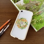 【和紙のお花のインナーシート】　フラワーリース　スマホ　iPhone