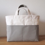 S様ご予約品 bicolor tote S (kinari×gray)