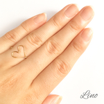 Sideways heart  横向きハートのシンプルで可愛いリングです♡