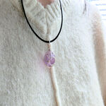 lきらめきパープルネックレス　一点もの