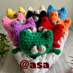 ネコのあみぐるみ(ΦωΦ)手編み🧶9色