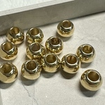 12個 14mm 大穴 プラ ビーズ KCゴールド