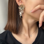 【botanical】(ブラックカット)グレー フラワー シャボン玉 キラキラ ウエディング 結婚式 撮影 前撮り シースルー
