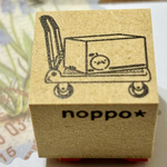 ラバースタンプ☆台車＆ダンボール(右) 25x25
