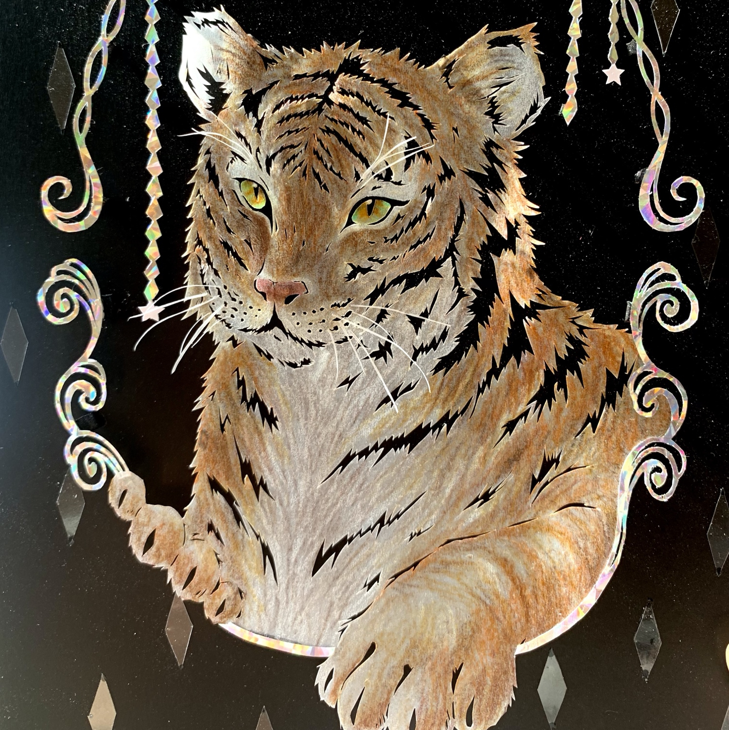 虎　トラ　油絵　オリジナル　油彩画　絵画　原画　手描き 虎 原画 虎 トラ 油絵 オリジナル 油彩画 絵画 原画 手描き 虎 トラ