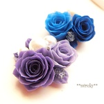 【♡166】樹脂粘土　薔薇とパール　ブーケ　パーツ　ハンドメイド　アクセサリー素材