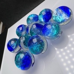 カビラブルー 12mm 10個セット 蓄光 ホタルガラス 沖縄 とんぼガラス  沖縄石垣島の川平湾 川平ブルー