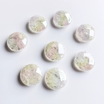 【10個/15x5.5mm】縦穴　クラックビーズ　クラック　扁円形　ビーズ　ハンドメイドパーツ　k/扁円形