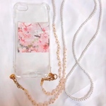 【sakura】スマホチェーン 《チェーンのみ》or 《＋金具付き》スマホストラップ / スマホショルダー / ビーズストラップ  
