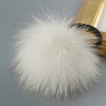 【再再販】フォックス ファーの高見えヘアゴム(大)　ホワイト