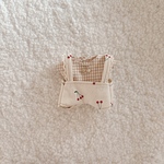 ちびぬい 服  さくらんぼつりズボンセット