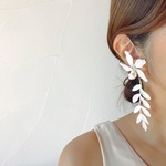flower pearl lace pierce/earring