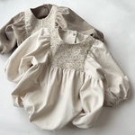 カルムロンパース / ベビー服 ロンパース 出産祝い かぼちゃパンツ 花柄