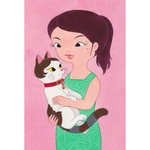 ペットの似顔絵  ☆ 犬 猫 小鳥 ハムスター 動物 ☆ 送料無料